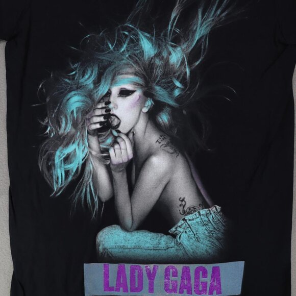Lady Gaga The Born This Way Ball 2012 2013 Edge Of Glory Tour Concert Tee T-Shir - Picture 3 of 6